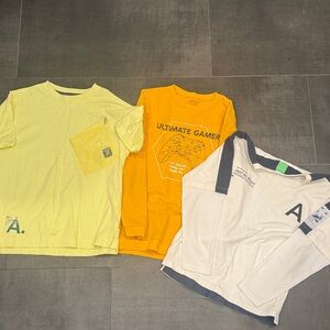 Zara and Primark Tee Trio - Yellow, Orange, and White